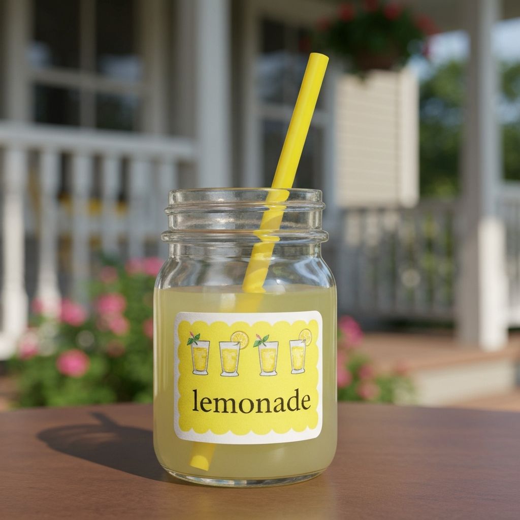 Mini lemonade in mason jar